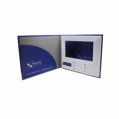 Custom 5 Inch Video Brochure Greeting Card/ Lcd Screen Video Greeting Card